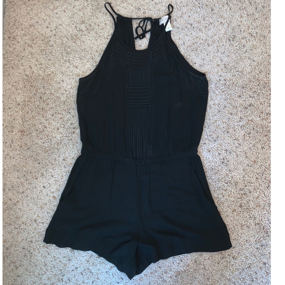 LOFT Black Romper with Pockets